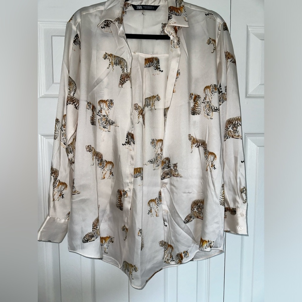 Zara satin shirt